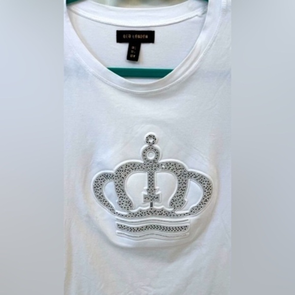 QED London bling Crown Queen Tshirt Top US size Medium